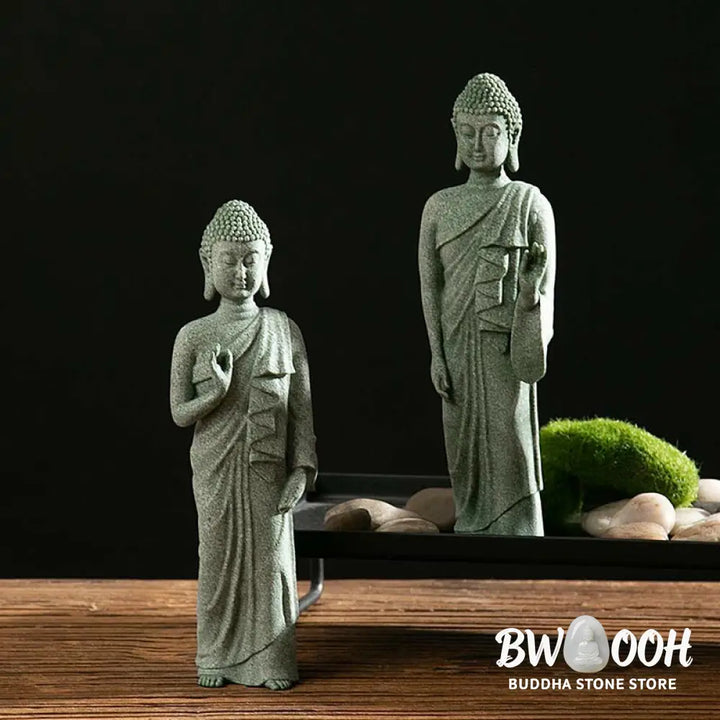 BWOOOH Tibetan Meditation Contemplation Buddha Serenity Compassion Statue Figurine Decoration - Decorations