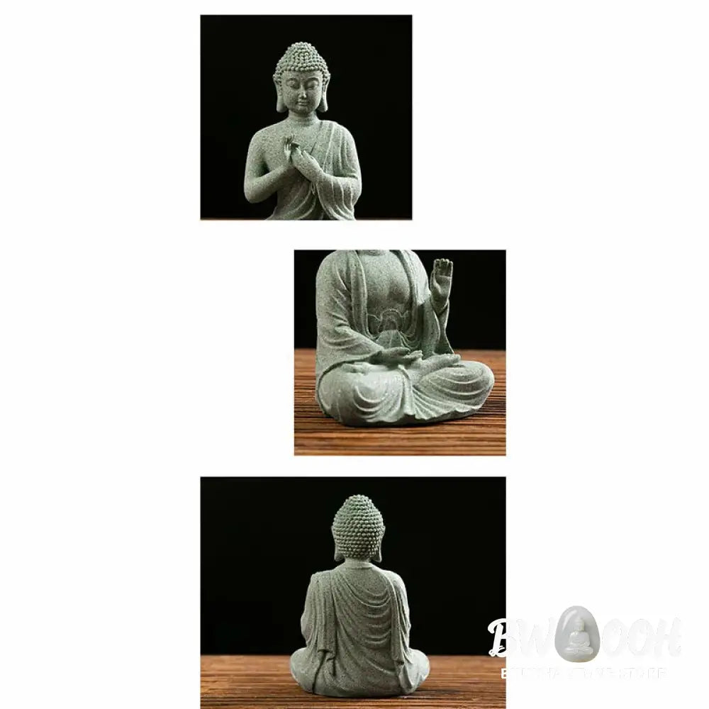 BWOOOH Tibetan Meditation Contemplation Buddha Serenity Compassion Statue Figurine Decoration - Decorations
