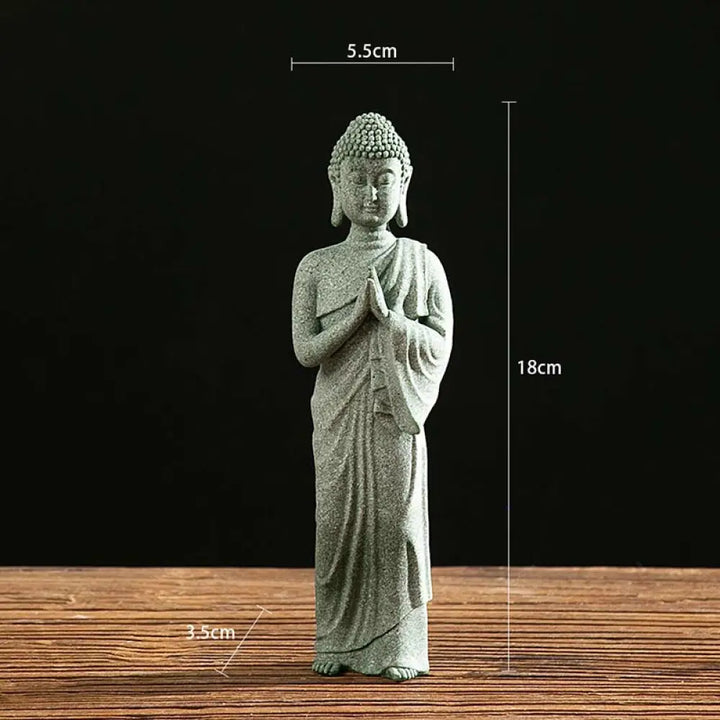 BWOOOH Tibetan Meditation Contemplation Buddha Serenity Compassion Statue Figurine Decoration - Standing Praying