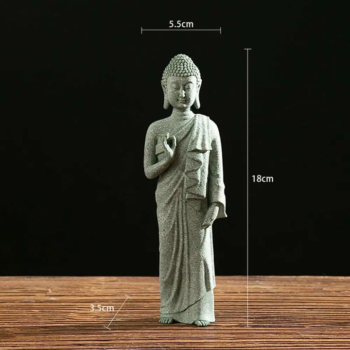 BWOOOH Tibetan Meditation Contemplation Buddha Serenity Compassion Statue Figurine Decoration - Standing Right