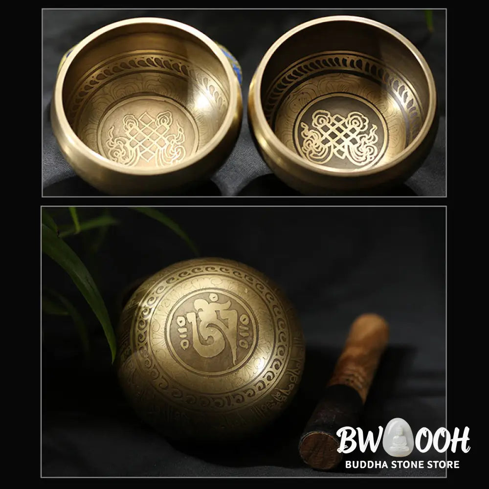 BWOOOH Tibetan Meditation Sound Bowl Handcrafted for Healing and Mindfulness Singing Bowl Set - Singing Bowl