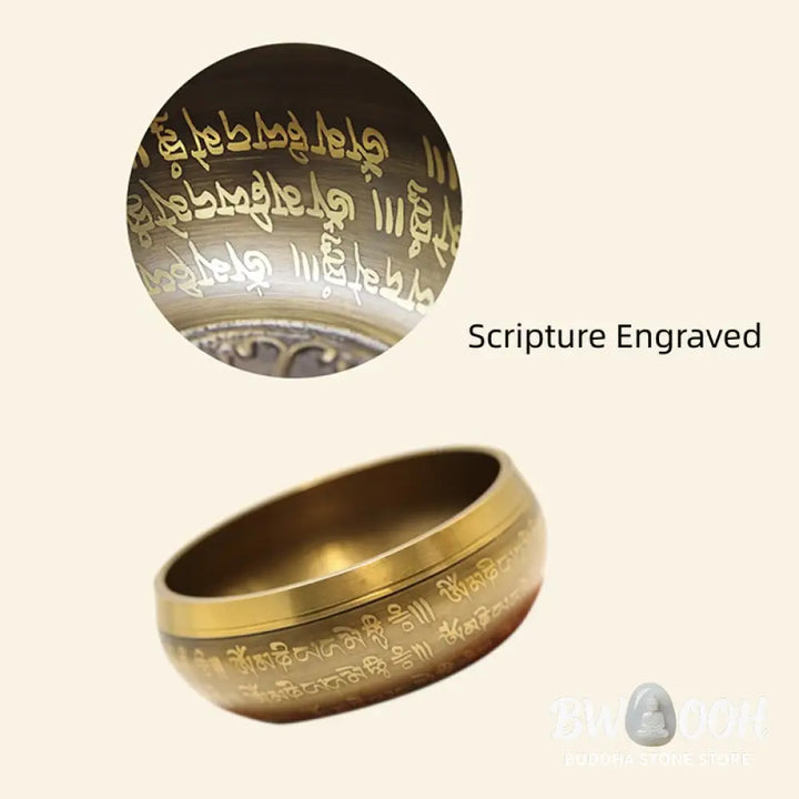 BWOOOH Tibetan Meditation Sound Bowl Handcrafted for Healing and Mindfulness Singing Bowl Set - Singing Bowl