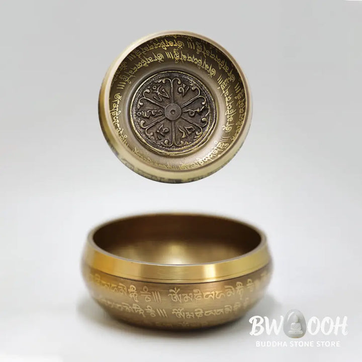 BWOOOH Tibetan Meditation Sound Bowl Handcrafted for Healing and Mindfulness Singing Bowl Set - Singing Bowl