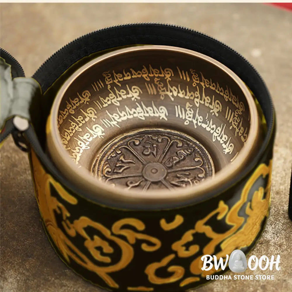 BWOOOH Tibetan Meditation Sound Bowl Handcrafted for Healing and Mindfulness Singing Bowl Set - Singing Bowl