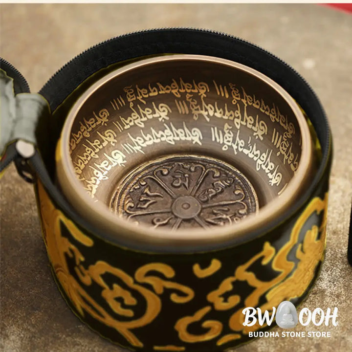 BWOOOH Tibetan Meditation Sound Bowl Handcrafted for Healing and Mindfulness Singing Bowl Set - Singing Bowl