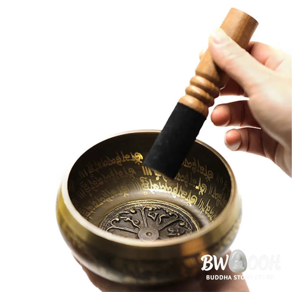 BWOOOH Tibetan Meditation Sound Bowl Handcrafted for Healing and Mindfulness Singing Bowl Set - Singing Bowl