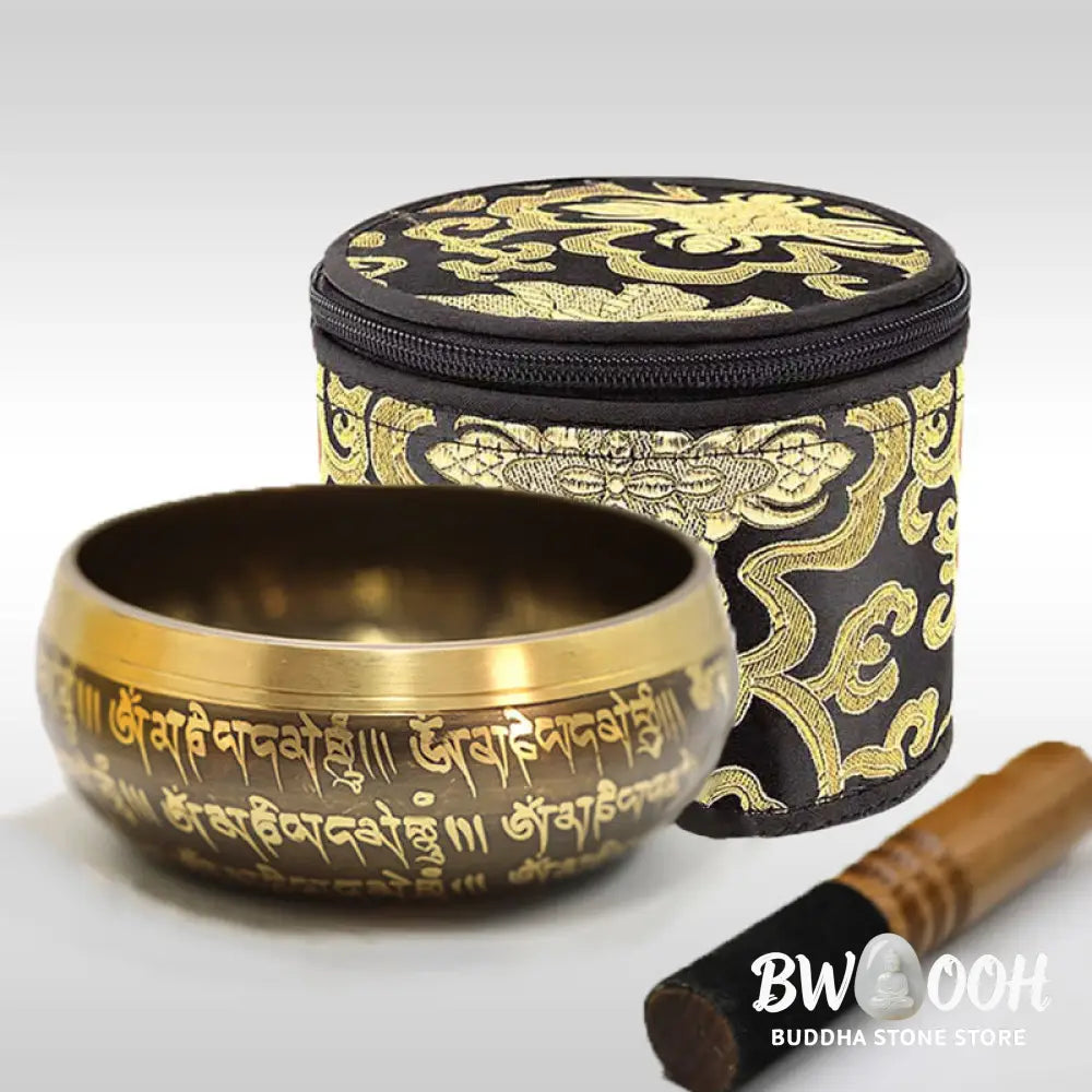 BWOOOH Tibetan Meditation Sound Bowl Handcrafted for Healing and Mindfulness Singing Bowl Set - Singing Bowl