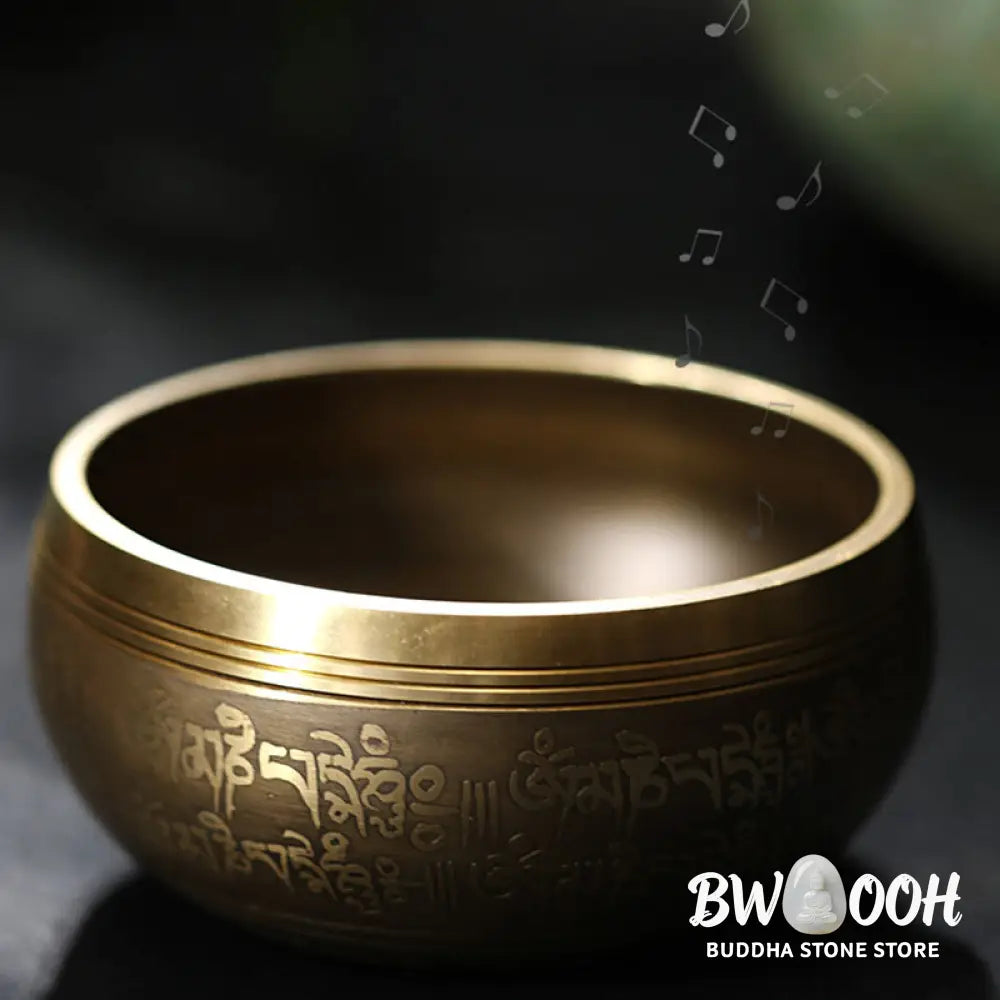 BWOOOH Tibetan Meditation Sound Bowl Handcrafted for Healing and Mindfulness Singing Bowl Set - Singing Bowl