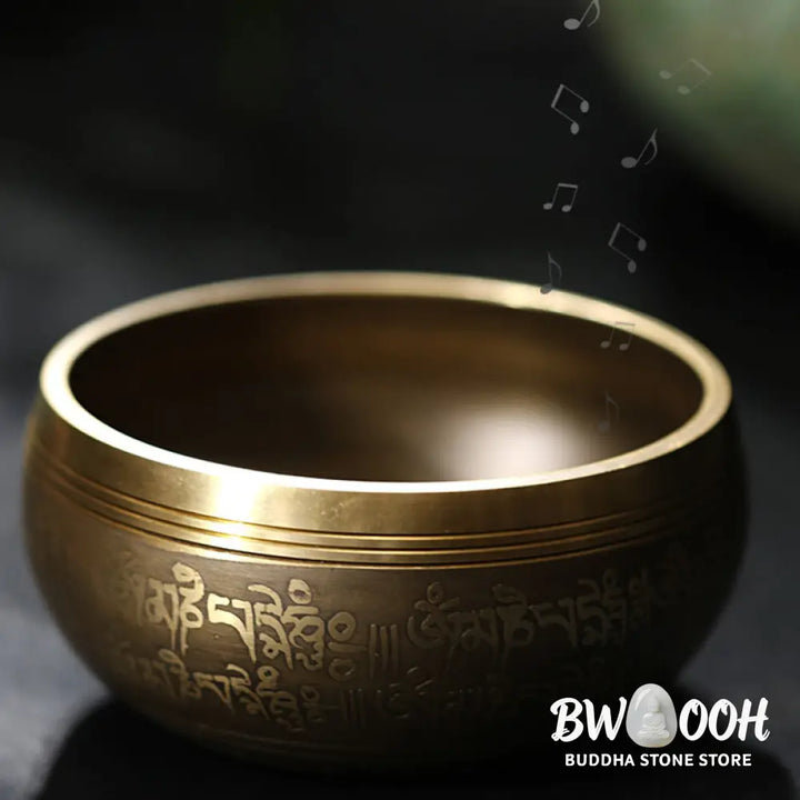 BWOOOH Tibetan Meditation Sound Bowl Handcrafted for Healing and Mindfulness Singing Bowl Set - Singing Bowl