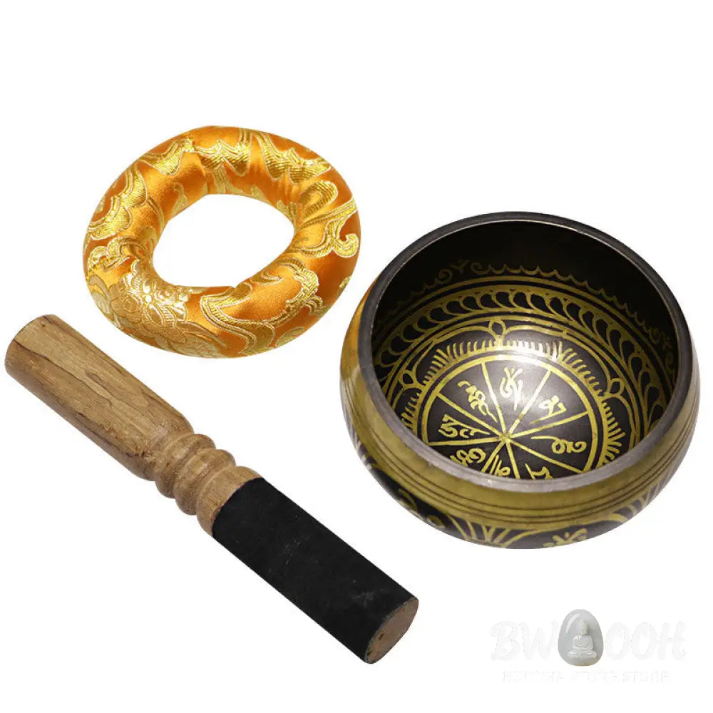 BWOOOH Tibetan Meditation Sound Bowl Handcrafted for Healing and Mindfulness Support Protection Singing Bowl Set