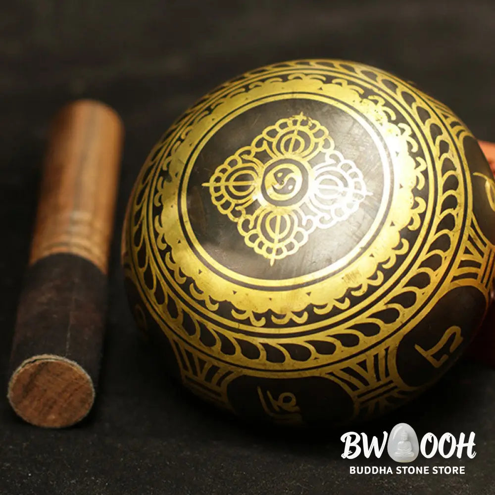 BWOOOH Tibetan Meditation Sound Bowl Handcrafted for Healing and Mindfulness Support Protection Singing Bowl Set
