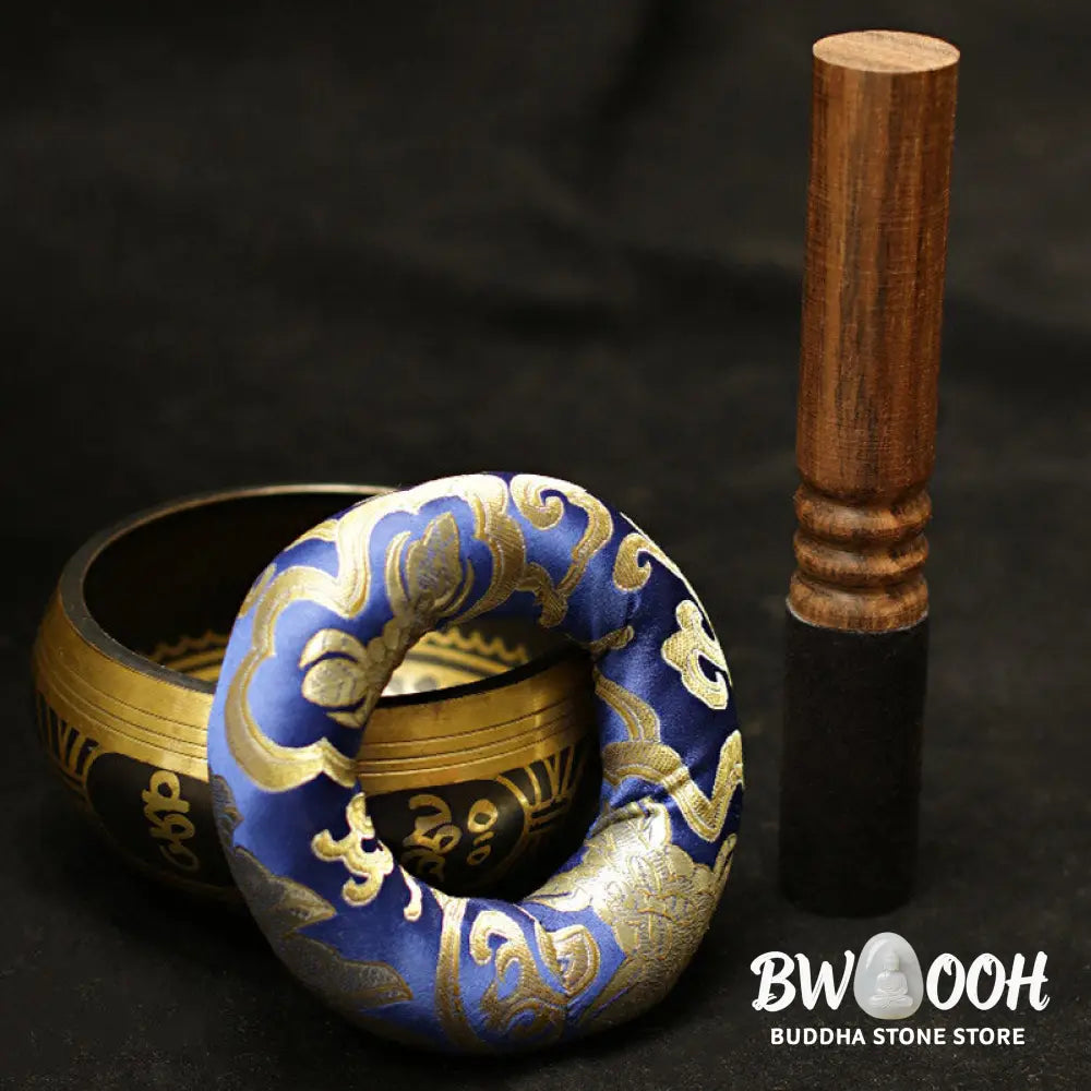 BWOOOH Tibetan Meditation Sound Bowl Handcrafted for Healing and Mindfulness Support Protection Singing Bowl Set