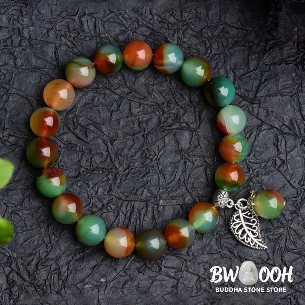 Buddha Stones Tibetan Natural Green Agate Healing Bracelet - BWOOOH - Bracelet