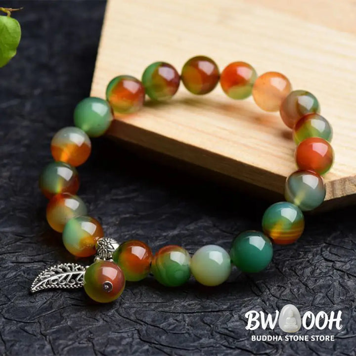 Buddha Stones Tibetan Natural Green Agate Healing Bracelet - BWOOOH - Bracelet