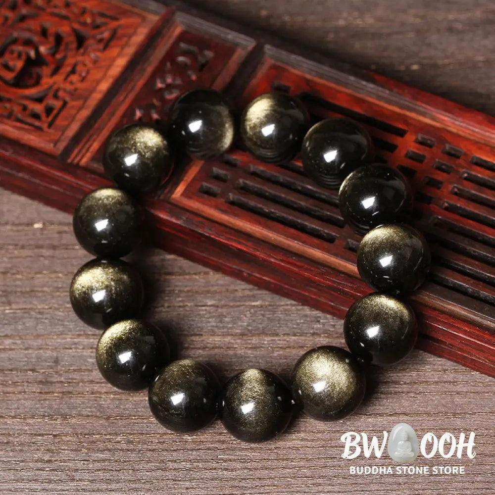 Buddha Stones Tibetan Obsidian Purification Bracelet - BWOOOH - Bracelet