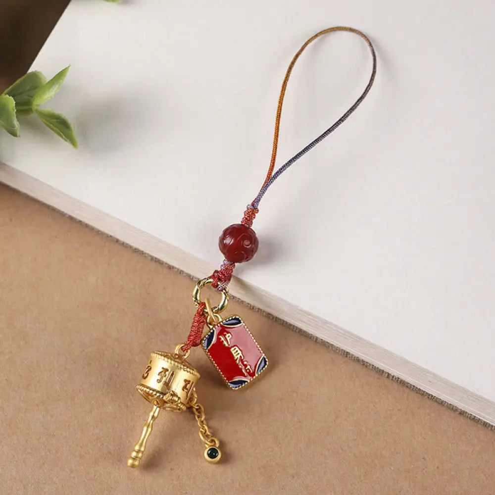 BWOOOH Tibetan Om Mani Padme Hum Prayer Wheel Amulet Char