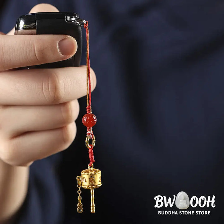 BWOOOH Tibetan Om Mani Padme Hum Prayer Wheel Amulet Char