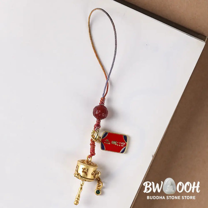 BWOOOH Tibetan Om Mani Padme Hum Prayer Wheel Amulet Char