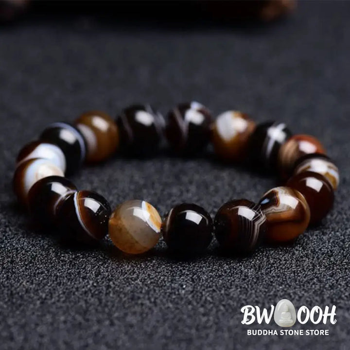 Buddha Stones Tibetan Sardonyx Happiness Positive Bracelet - BWOOOH - Bracelet