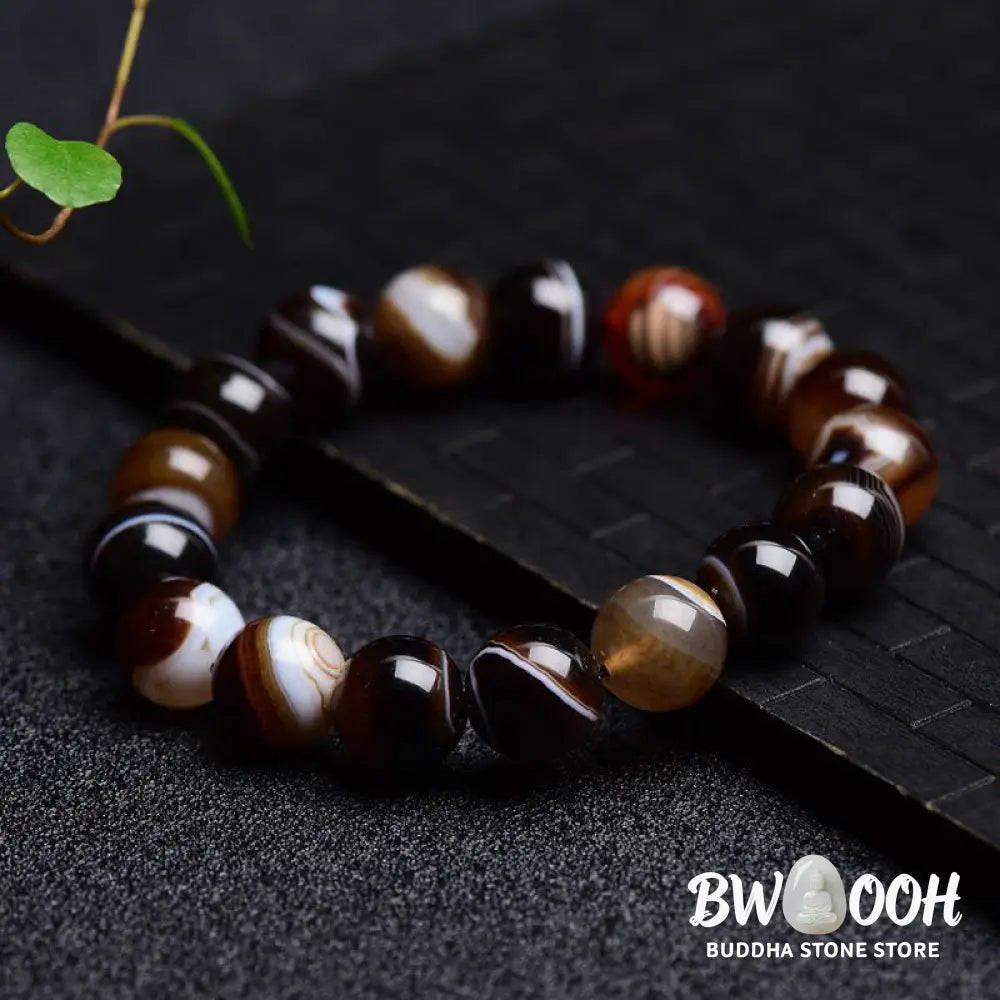 Buddha Stones Tibetan Sardonyx Happiness Positive Bracelet - BWOOOH - Bracelet