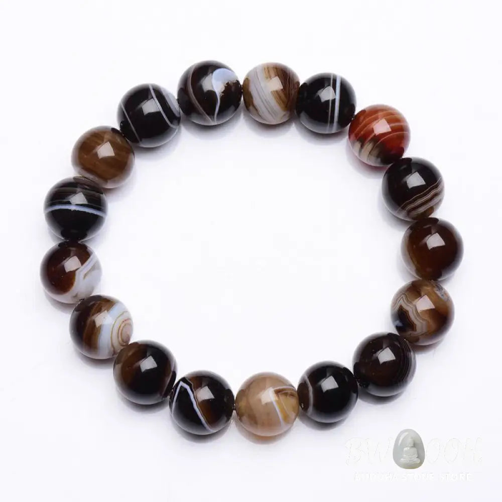 Buddha Stones Tibetan Sardonyx Happiness Positive Bracelet - BWOOOH - Bracelet