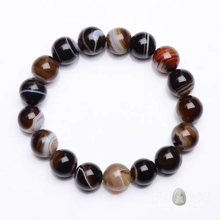 Buddha Stones Tibetan Sardonyx Happiness Positive Bracelet - BWOOOH - Bracelet