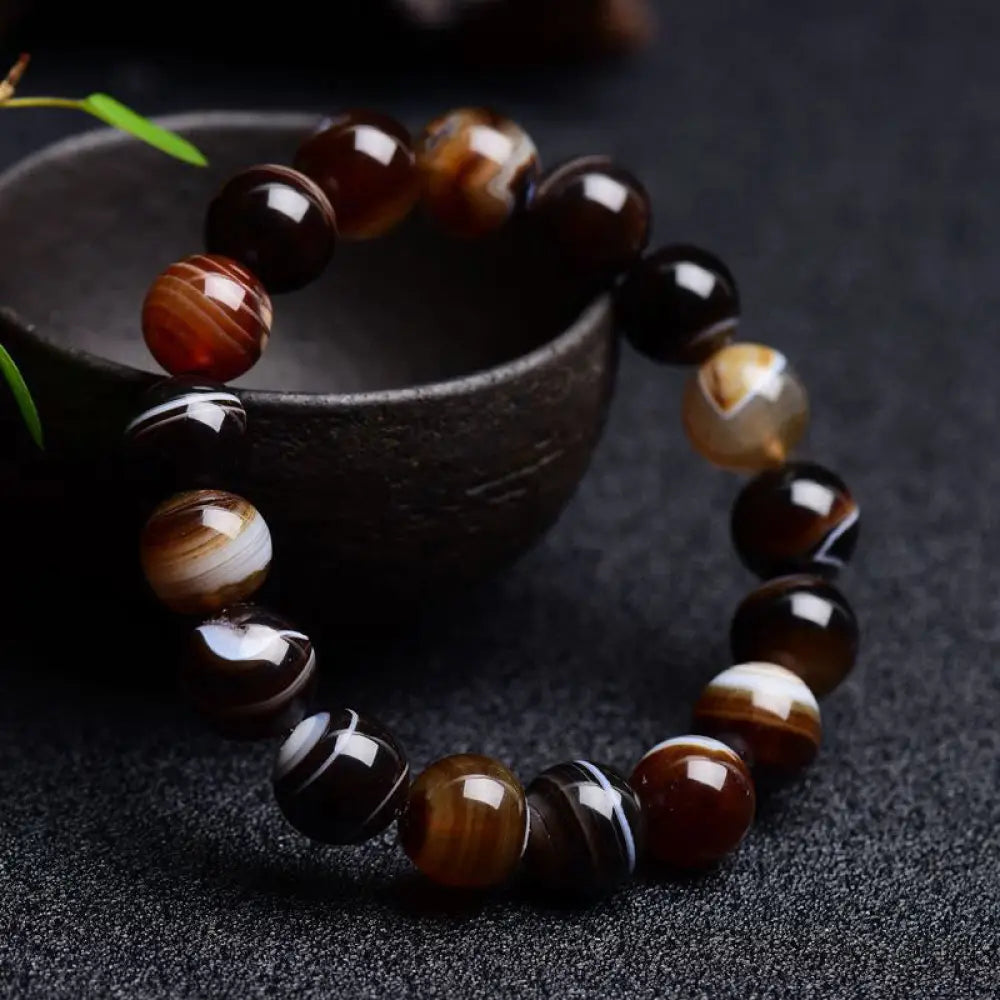 BWOOOH Tibetan Sardonyx Happiness Positive Bracelet - BWOOOH - 6mm - Bracelet