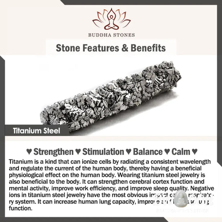 Buddha Stones Tibetan Scriptures Om Mani Padme Hum Titanium Steel Peace Ring - Ring