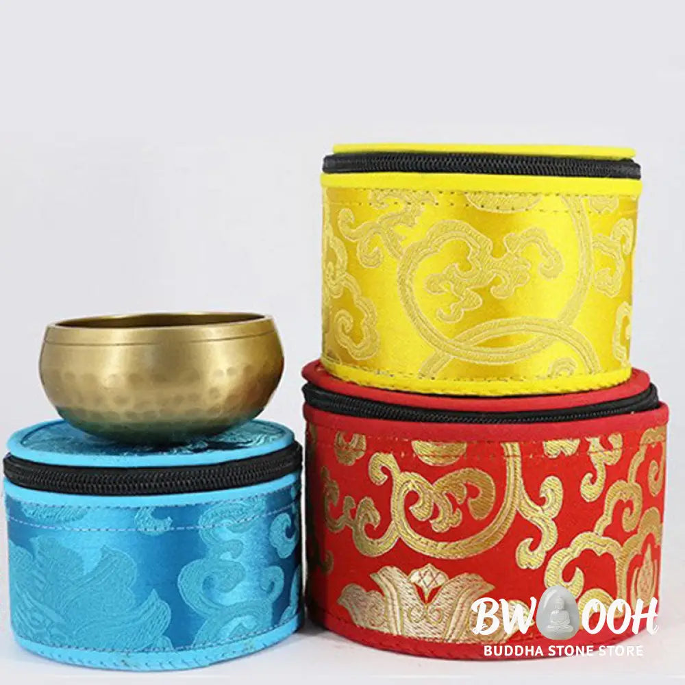 BWOOOH Tibetan Singing Bowl Storage Bag with Zipper Closure Decoration - Decorations