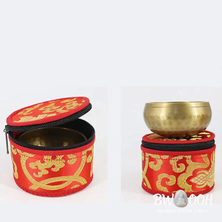 BWOOOH Tibetan Singing Bowl Storage Bag with Zipper Closure Decoration - Decorations