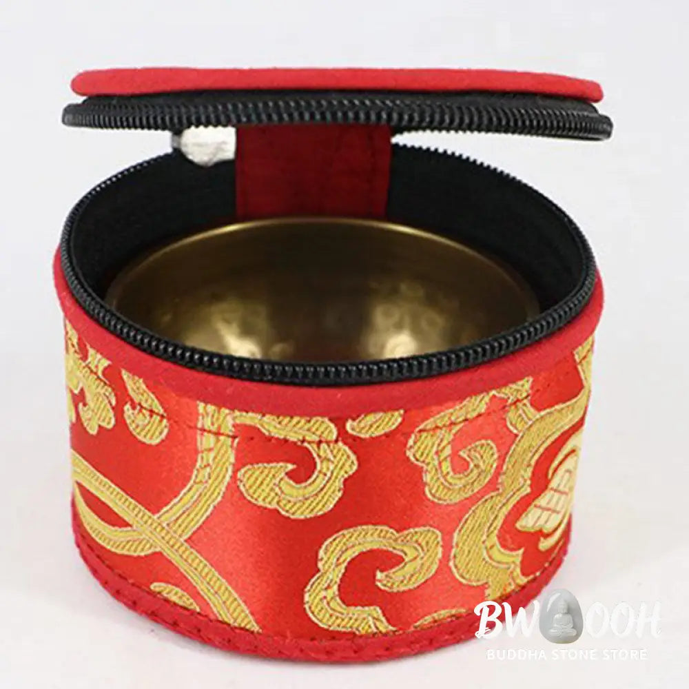 BWOOOH Tibetan Singing Bowl Storage Bag with Zipper Closure Decoration - Decorations
