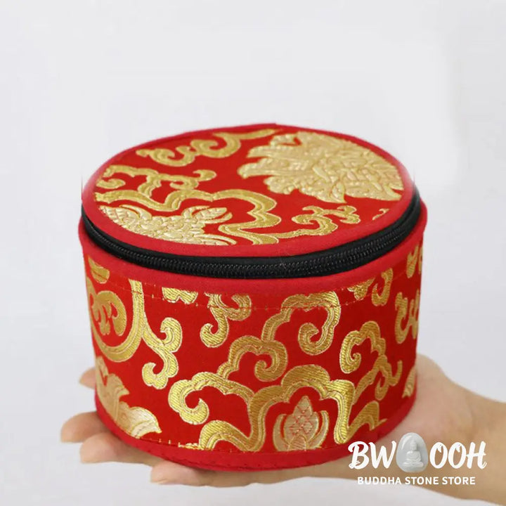 BWOOOH Tibetan Singing Bowl Storage Bag with Zipper Closure Decoration - Decorations