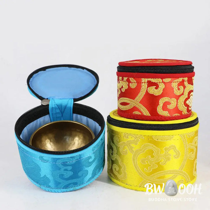 BWOOOH Tibetan Singing Bowl Storage Bag with Zipper Closure Decoration - Decorations