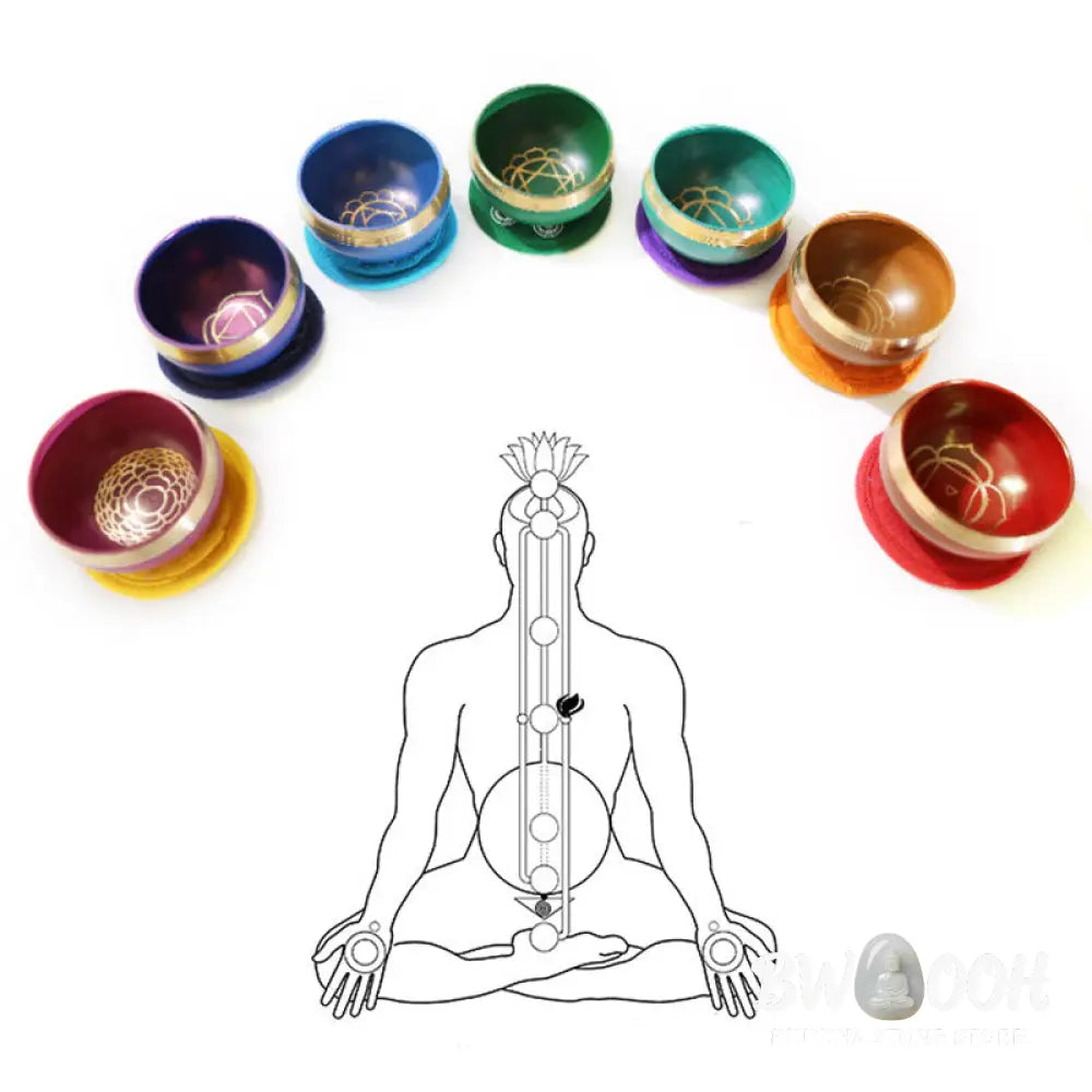 BWOOOH Tibetan Sound Bowl Handcrafted for Chakra Healing and Mindfulness Meditation Singing Bowl Set - Singing