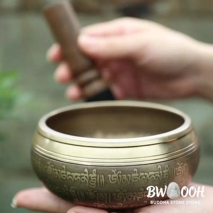 BWOOOH Tibetan Sound Bowl Handcrafted for Focus and Meditation Peaceful Happiness Singi | spiritual healing bracelet