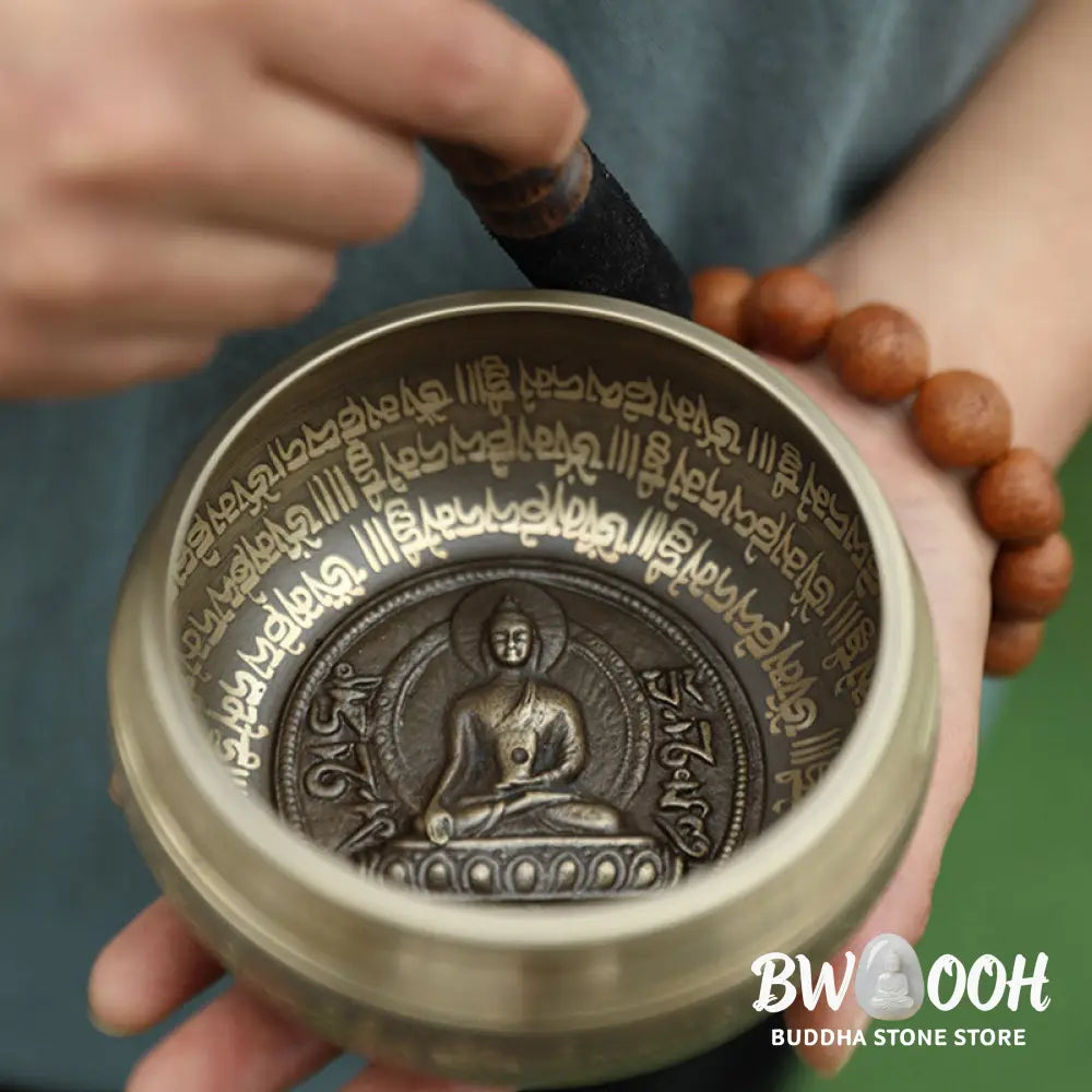 BWOOOH Tibetan Sound Bowl Handcrafted for Focus and Meditation Peaceful Happiness Singi | spiritual healing bracelet