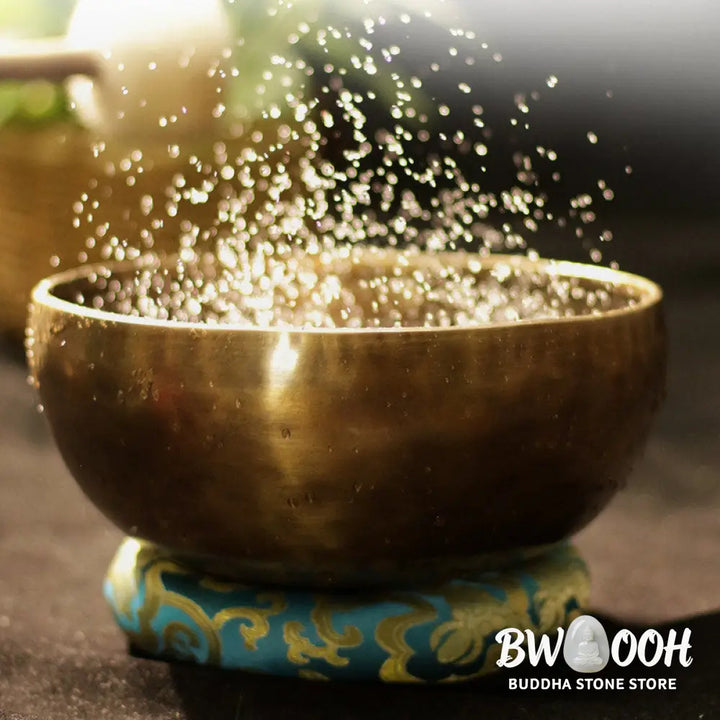 BWOOOH Tibetan Sound Bowl Handcrafted for Healing and Meditation Positive Energy Singing Bowl Set - Singing Bowl