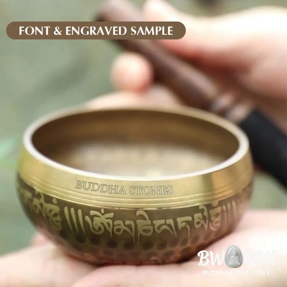 BWOOOH Tibetan Sound Bowl Handcrafted for Yoga and Meditation Singing Bowl Set - 3.54IN (9CM) - Singing Bowl