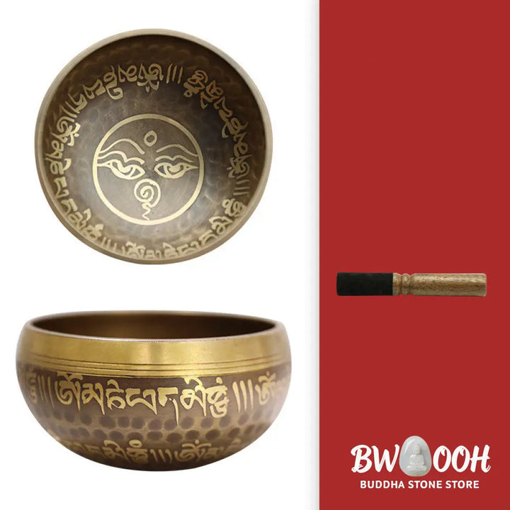 BWOOOH Tibetan Sound Bowl Handcrafted for Yoga and Meditation Singing Bowl Set - 3.54IN (9CM) - Singing Bowl