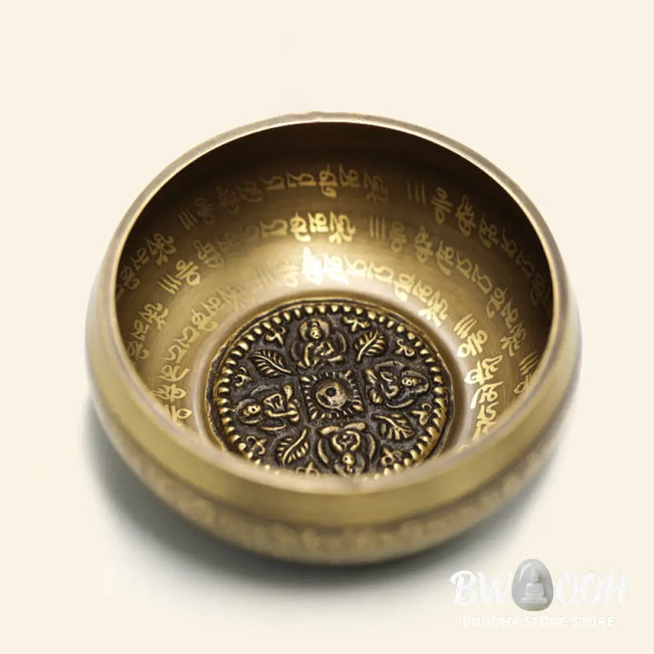 BWOOOH Tibetan Sound Bowl Handcrafted for Yoga Mindfulness and Meditation Singing Bowl Set - 4.72IN (12CM)