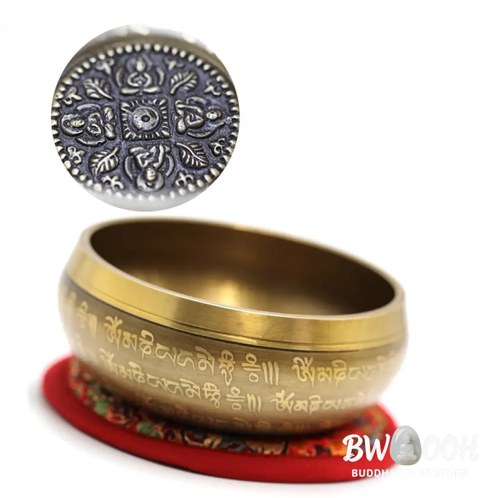 BWOOOH Tibetan Sound Bowl Handcrafted for Yoga Mindfulness and Meditation Singing Bowl Set - 4.72IN (12CM)
