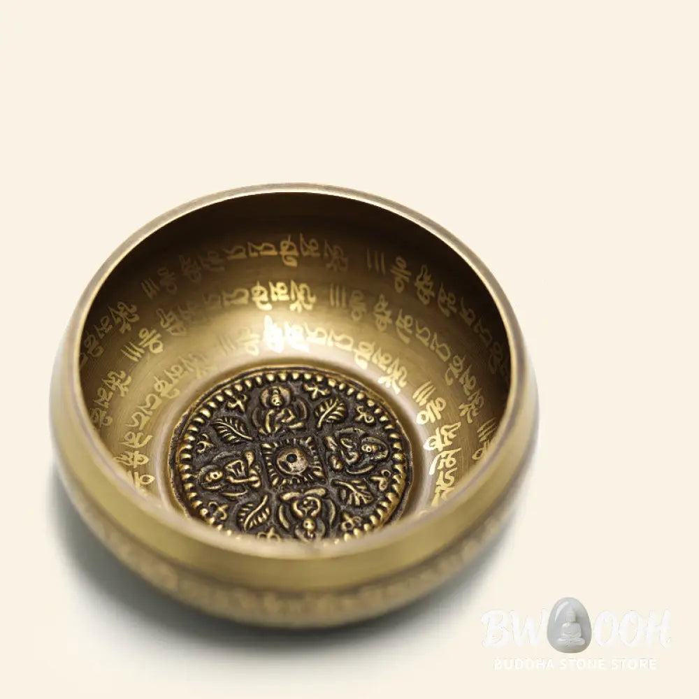 BWOOOH Tibetan Sound Bowl Handcrafted for Yoga Mindfulness and Meditation Singing Bowl Set - 4.72IN (12CM)