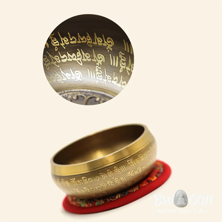 BWOOOH Tibetan Sound Bowl Handcrafted for Yoga Mindfulness and Meditation Singing Bowl Set - 4.72IN (12CM)