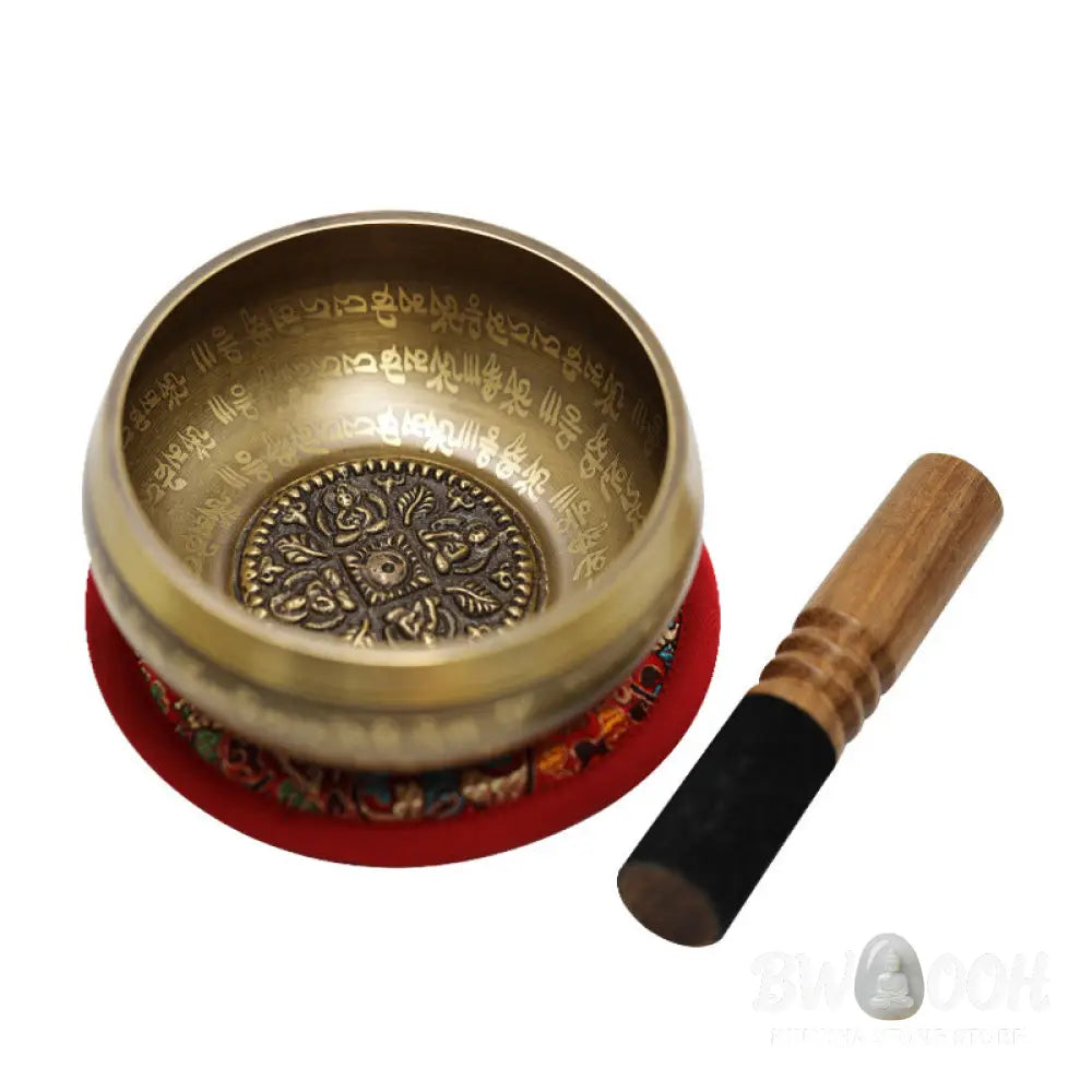 BWOOOH Tibetan Sound Bowl Handcrafted for Yoga Mindfulness and Meditation Singing Bowl Set - 4.72IN (12CM)