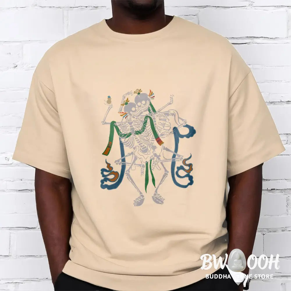 Buddha Stones Tibetan The Lord Of The Corpse Forest Design Tee T-shirt - T-Shirts