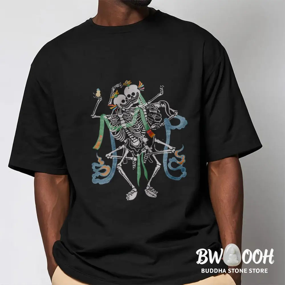 Buddha Stones Tibetan The Lord Of The Corpse Forest Design Tee T-shirt - T-Shirts
