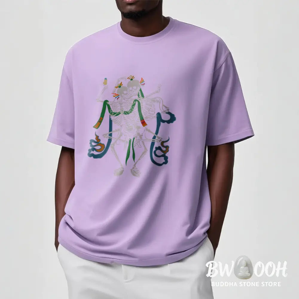 Buddha Stones Tibetan The Lord Of The Corpse Forest Design Tee T-shirt - T-Shirts