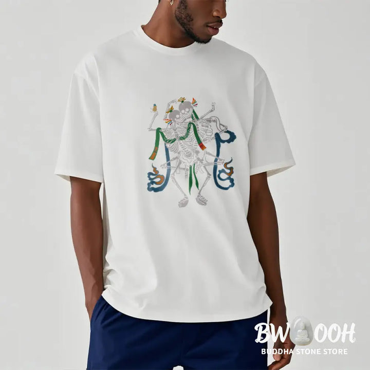 Buddha Stones Tibetan The Lord Of The Corpse Forest Design Tee T-shirt - T-Shirts