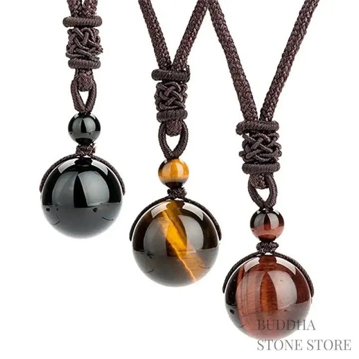 BWOOOH Tibetan Protection Necklace featuring 16mm Tiger&