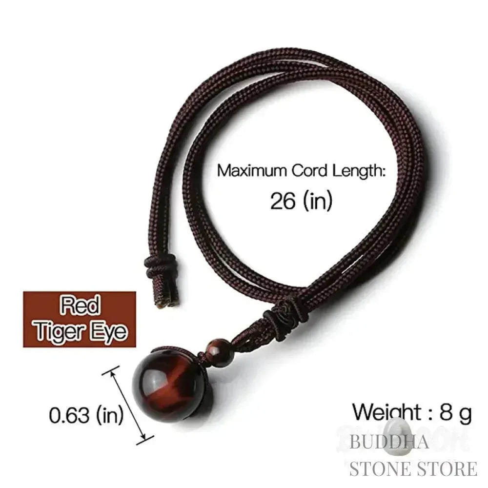 BWOOOH Tibetan Protection Necklace featuring 16mm Tiger&